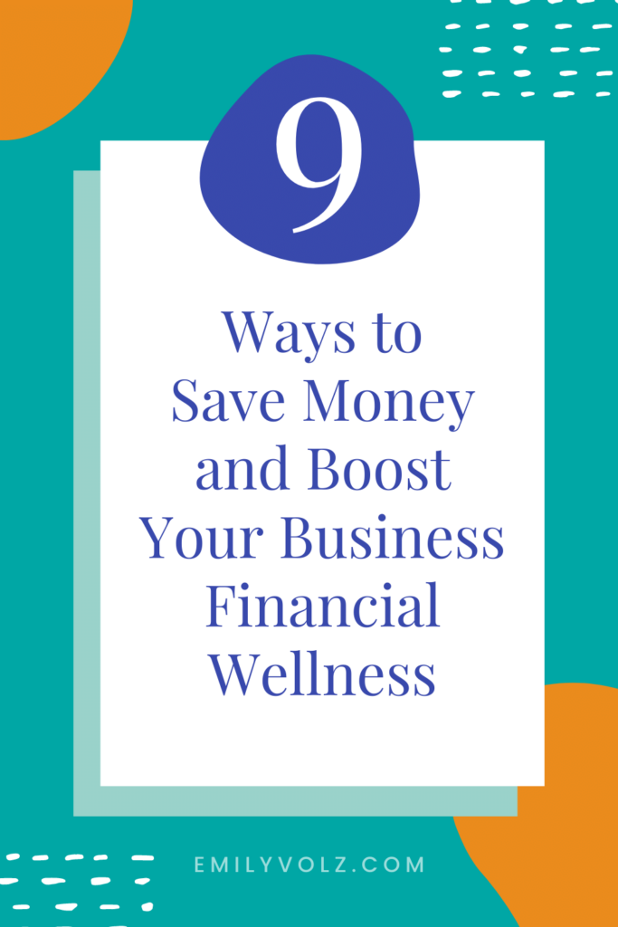 9 Ways to Save Money and Boost Your Business Financial Wellness | Emily Volz CFO & Bookkeeper