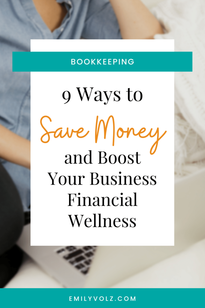 9 Ways to Save Money and Boost Your Business Financial Wellness | Emily Volz CFO & Bookkeeper
